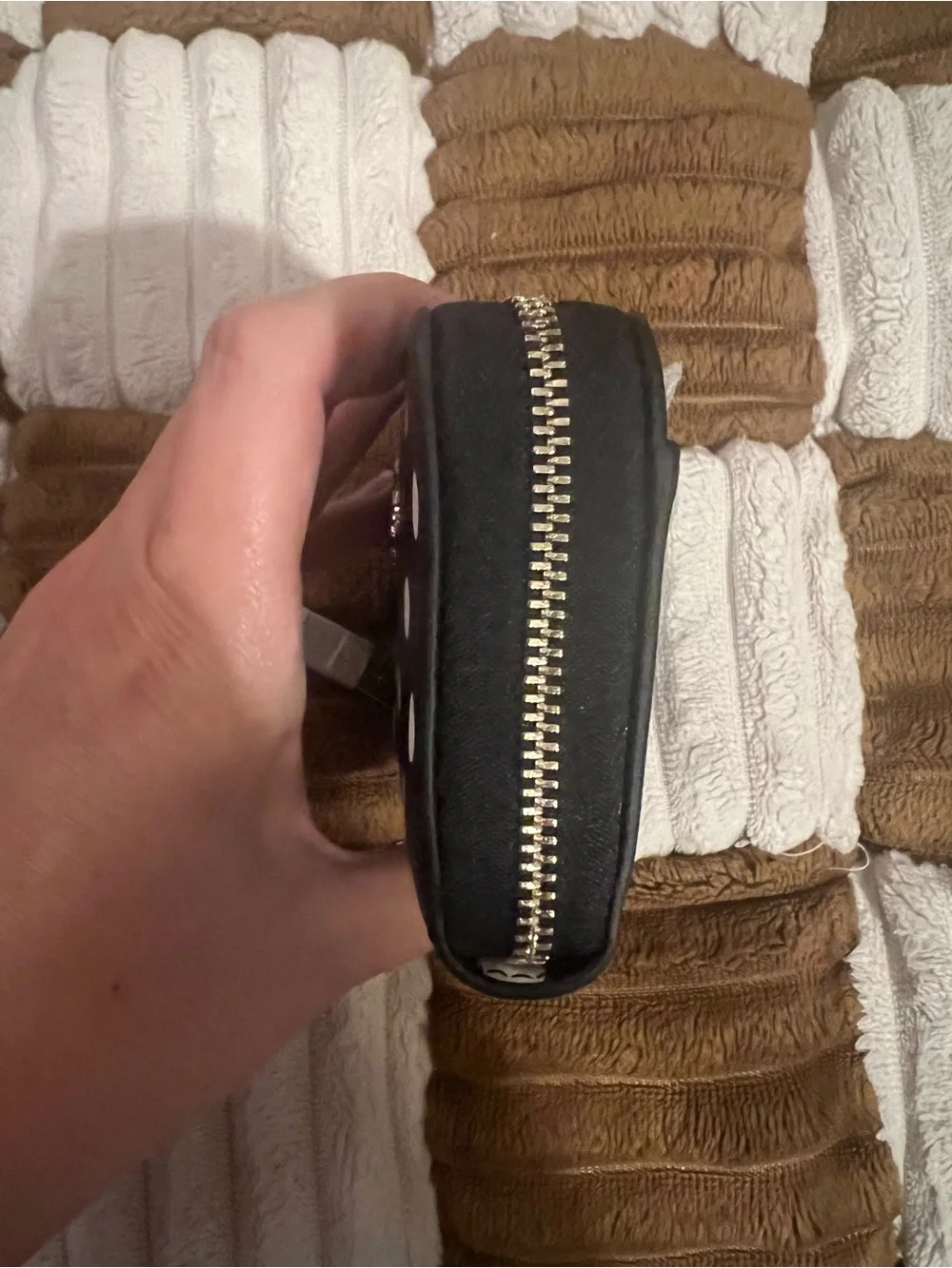 Kate Spade Cheers Charming Dot Compact Zip Wallet in Black Muti NWTS!